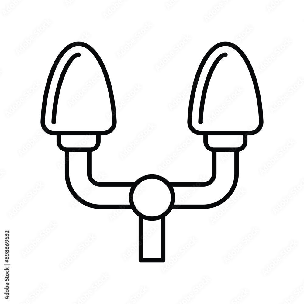 vanity light line icon with white background vector stock illustration vanity light line icon with white background vector stock illustration