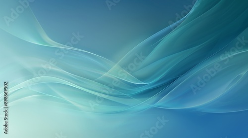 Elegant design of blended blue and green waves in an abstract pattern