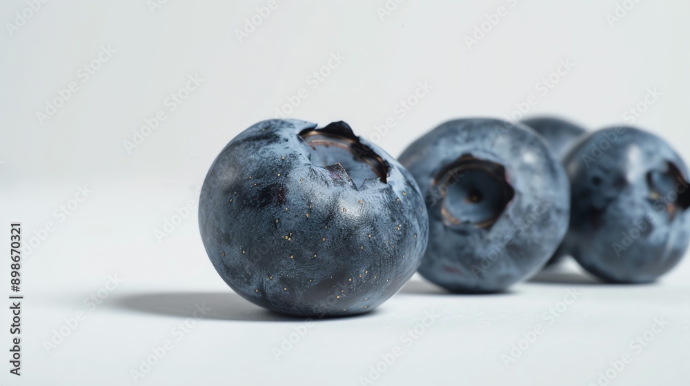 Close-up of fresh blueberries on a white surface. The berries are in focus, showcasing their deep blue color and natural texture. Close-up of fresh blueberries on a white surface. The berries are in focus, showcasing their deep blue color and natural texture.