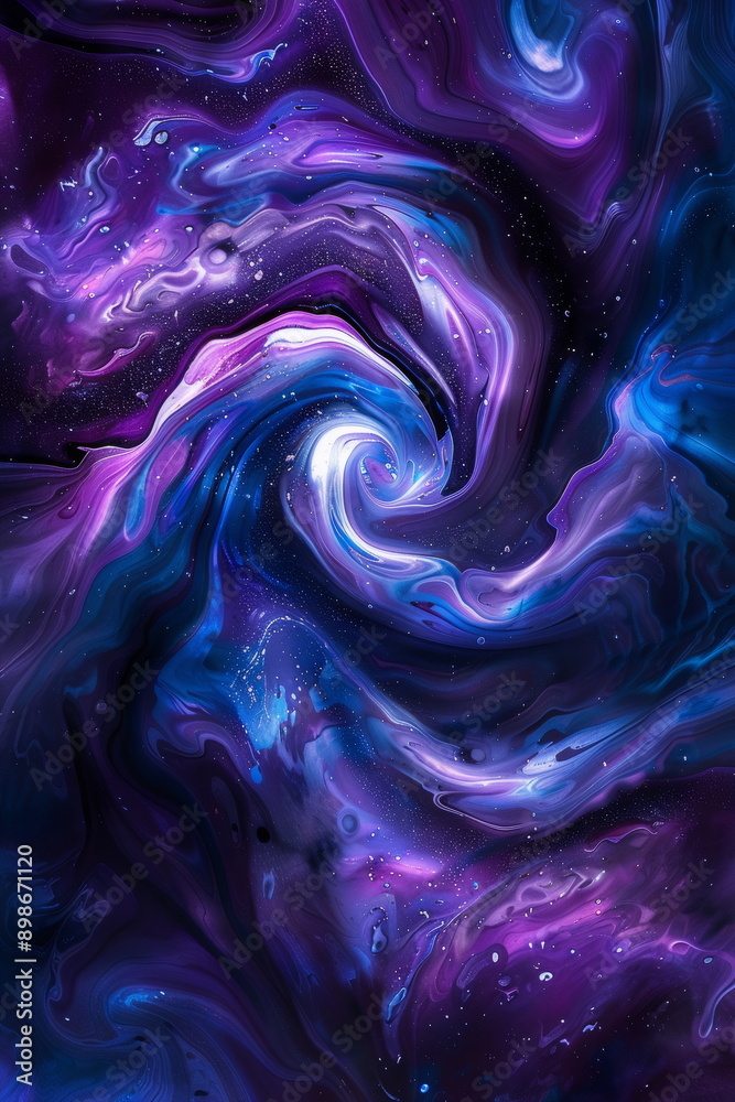 Fototapeta premium Abstract swirls of deep purple and blue