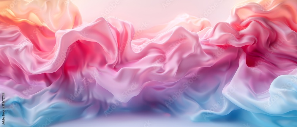 Pink, blue, and white waves over a harmonious pink and blue backdrop with text area Pink, blue, and white waves over a harmonious pink and blue backdrop with text area