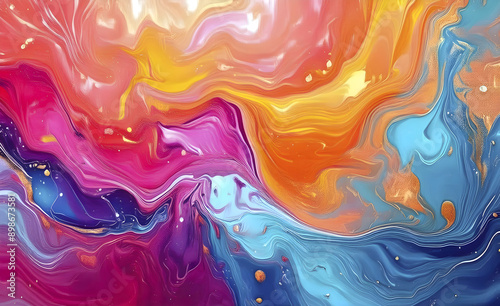 Wallpaper Mural Texture color abstract background pattern art paint liquid blue effect. Abstract texture design pattern color background gold mineral luxury ink nature wallpaper creative rainbow stone water seamless Torontodigital.ca