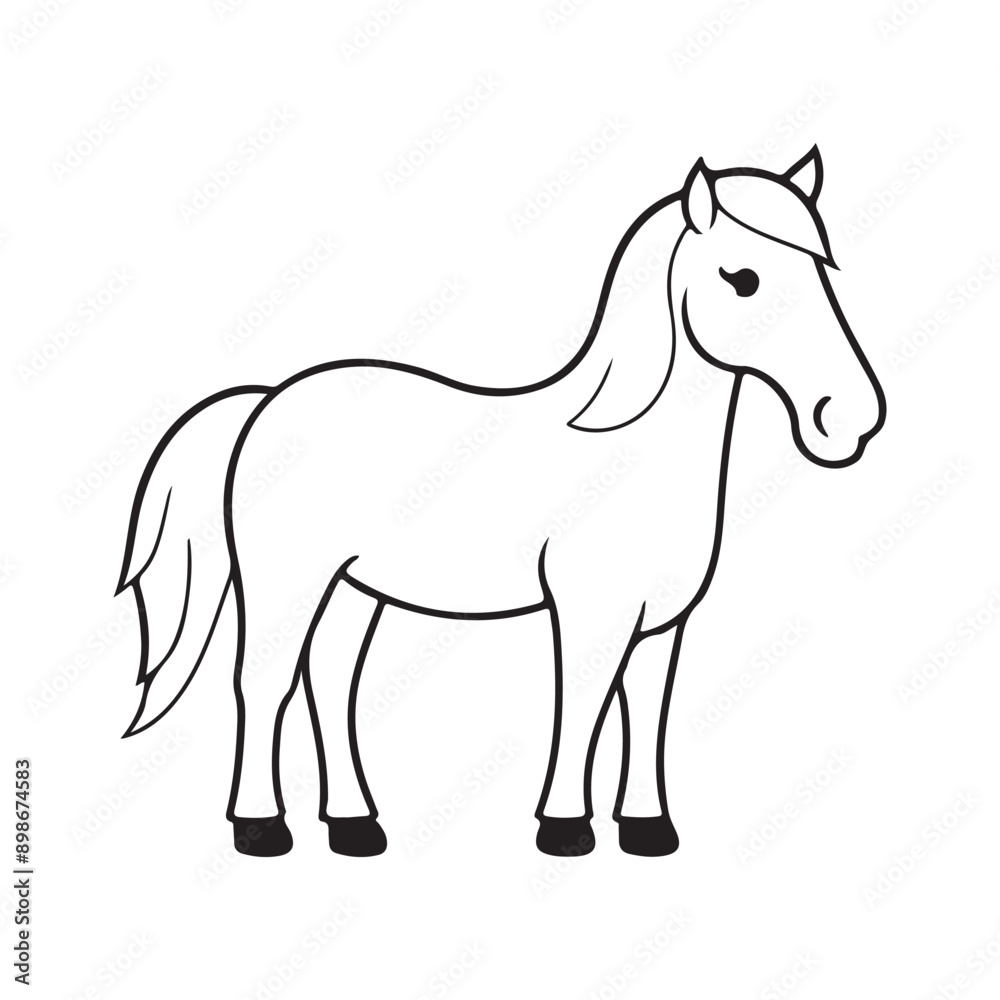 Horse line art vector illustration Horse line art vector illustration