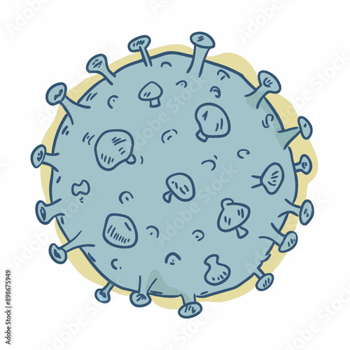 Vector Cartoon Illustration of Coronavirus on a white isolated background (3)