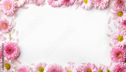 Pink daisies, Border, Frame image