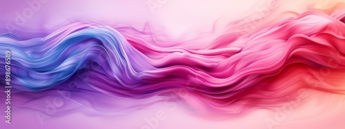 wavy lines in pink, blue, red, and yellow scheme