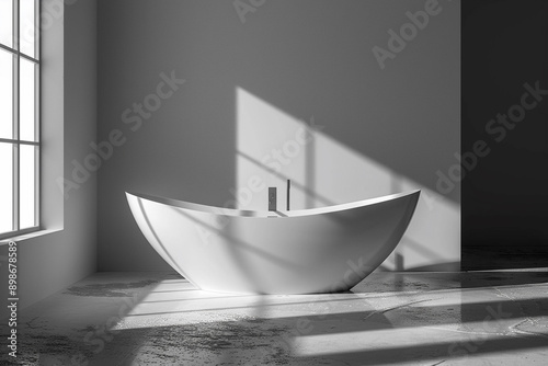 Bathroom modern freestanding bathtub