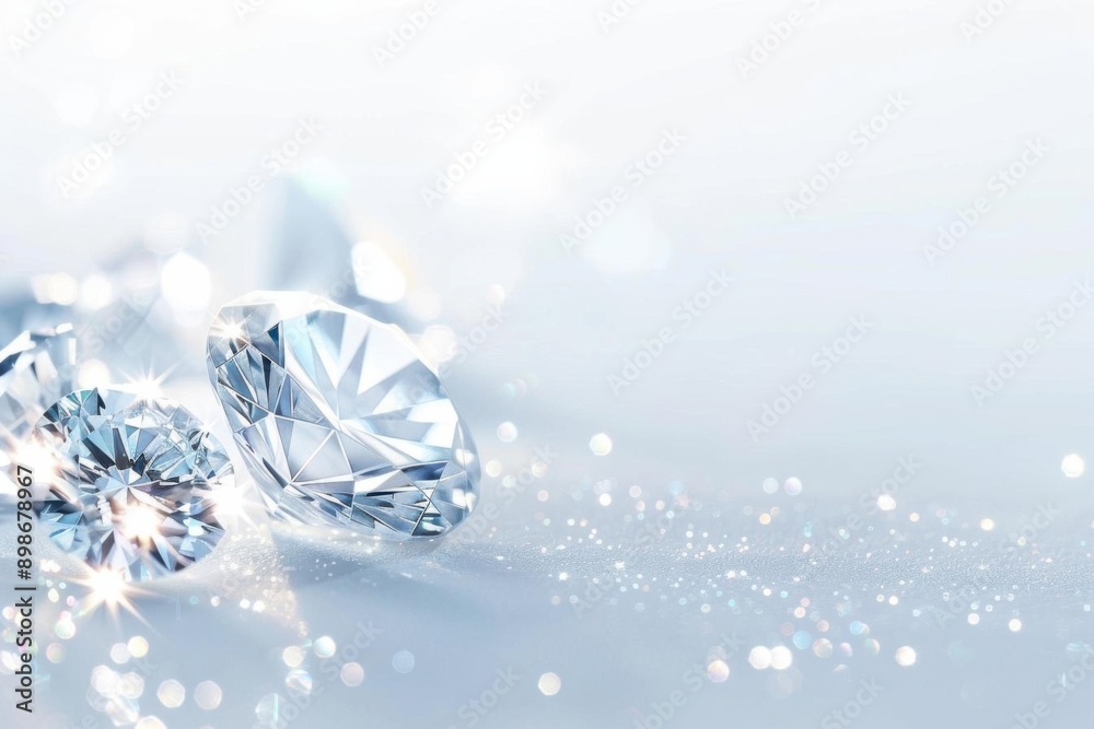 Stunning diamonds sparkling on a soft background, showcasing luxury, elegance, and brilliance in every facet. Stunning diamonds sparkling on a soft background, showcasing luxury, elegance, and brilliance in every facet.