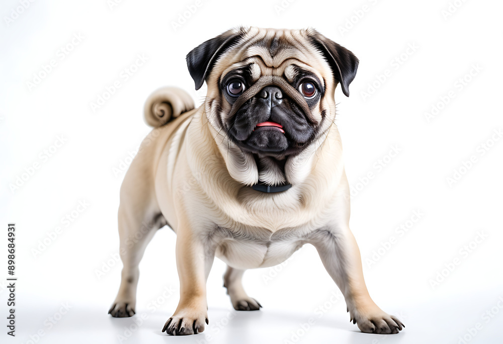 funny cute playful pug dog isolated white background high resolution high details vibrant funny cute playful pug dog isolated white background high resolution high details vibrant