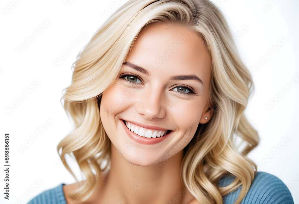 portrait smiling blond woman isolated white background high resolution high details vibrant portrait smiling blond woman isolated white background high resolution high details vibrant
