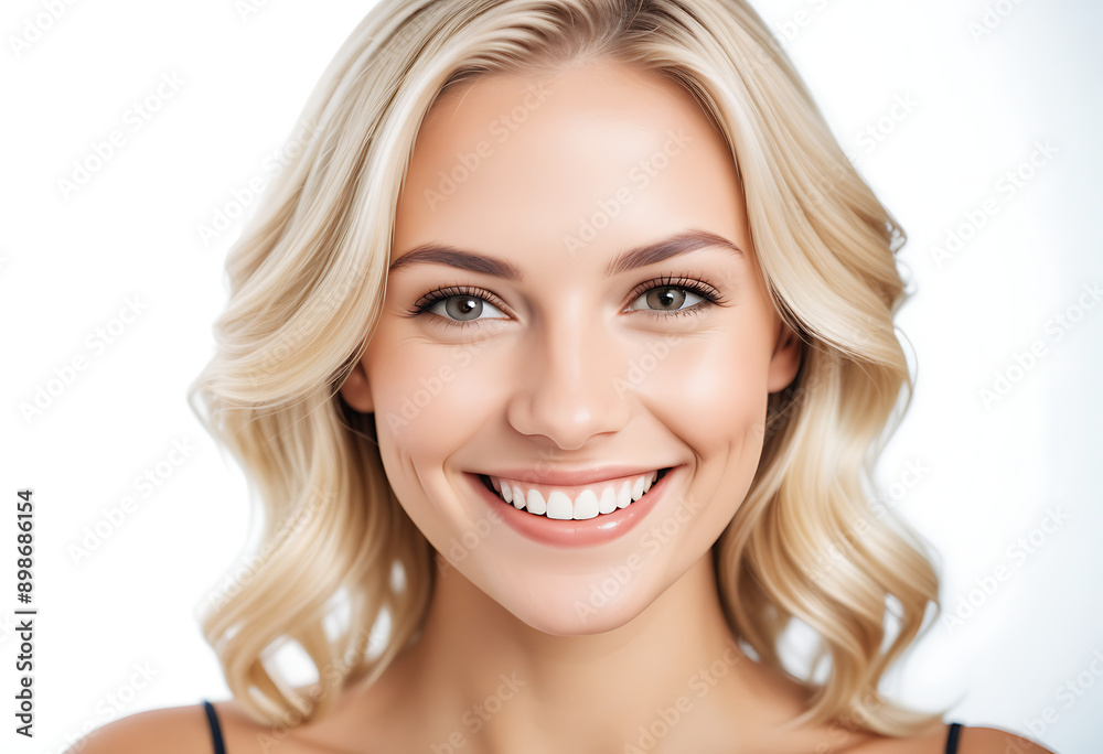 portrait smiling blond woman isolated white background high resolution high details vibrant portrait smiling blond woman isolated white background high resolution high details vibrant