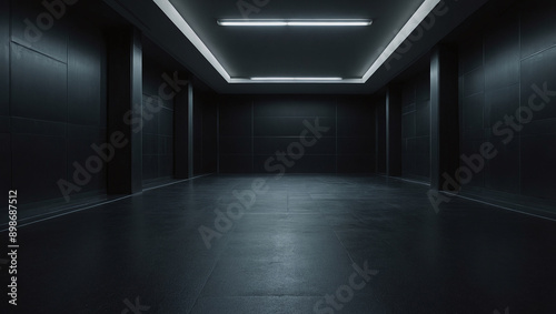 A minimalist composition on a solid black background