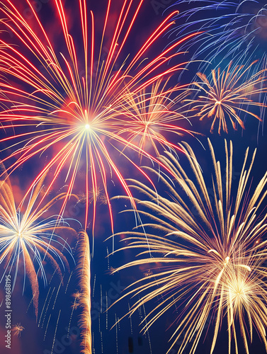 Wallpaper Mural fireworks in the night sky Torontodigital.ca