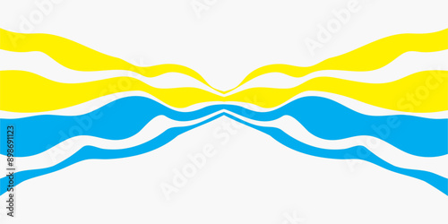 Ukraine vector flag. Blue and yellow Ukraine illustration. Ukraine flag isolated. Ukraine vector  background. 
