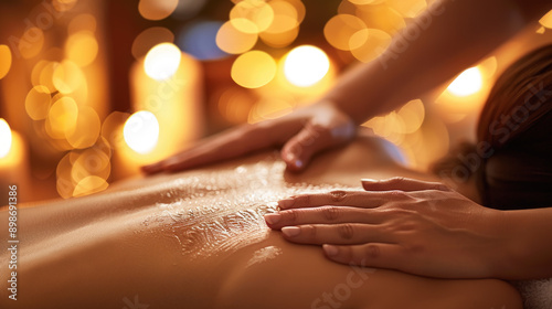 Wallpaper Mural close up of hands making massage session in spa center salon with bokeh background Torontodigital.ca