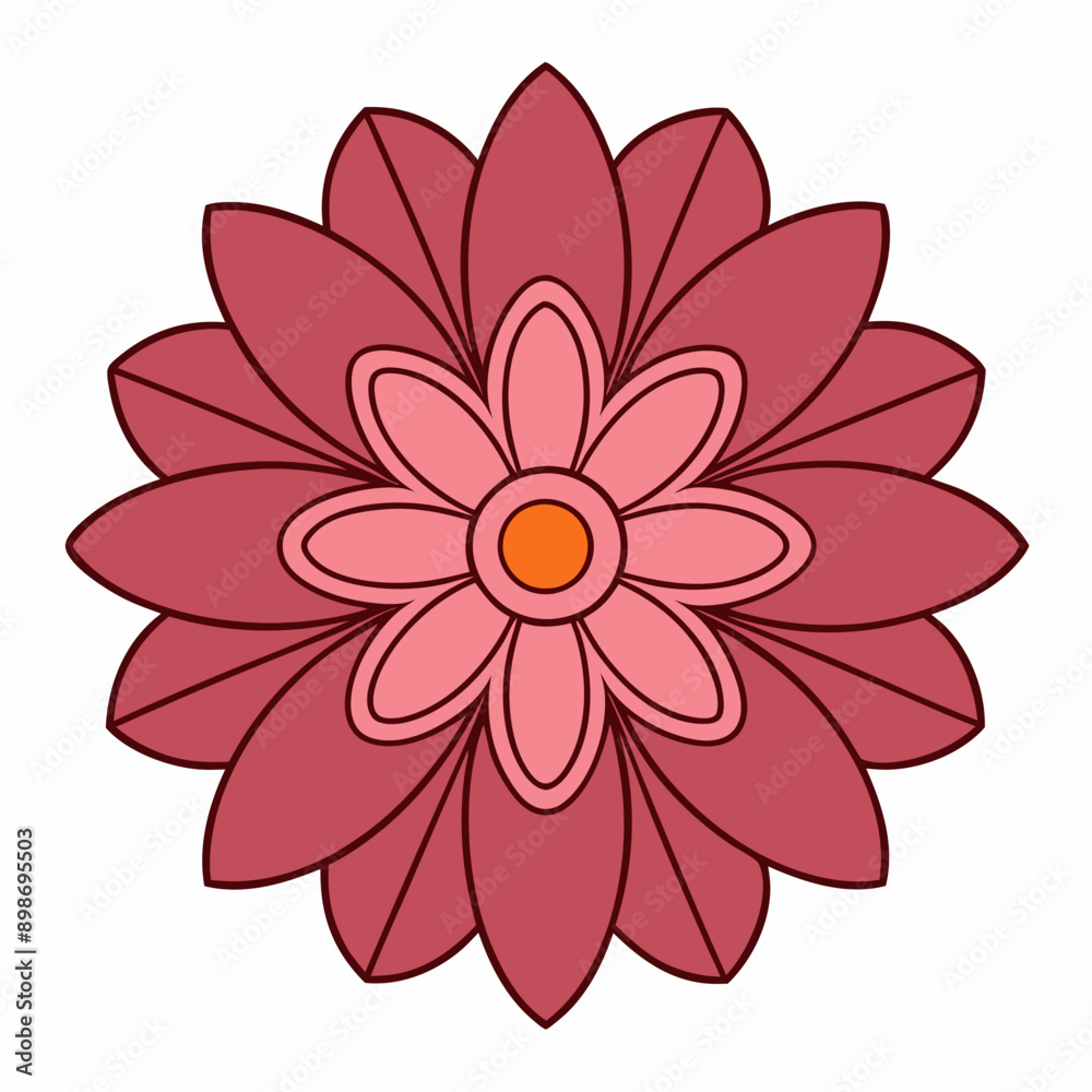Fototapeta premium set of flowers or seamless flower vector.