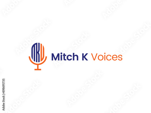 Mitch k voice logo vector template