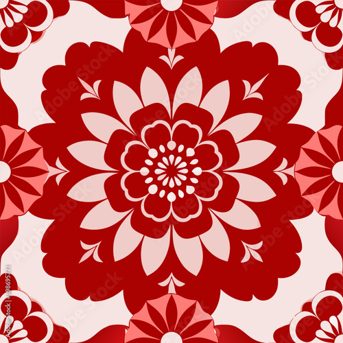 set of flowers or seamless flower vector.