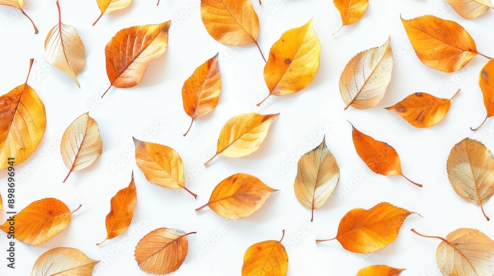 Autumn Leaves on White Background Autumn Leaves on White Background