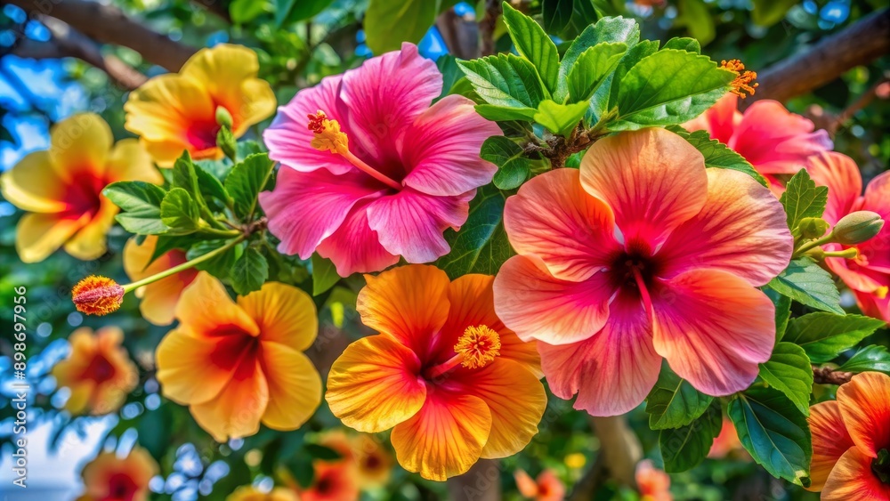Vibrant Hibiscus Blossoms A Close-up of Nature's Beauty, hibiscus, flowers, tropical, nature , Vibrant Hibiscus Blossoms A Close-up of Nature's Beauty, hibiscus, flowers, tropical, nature ,