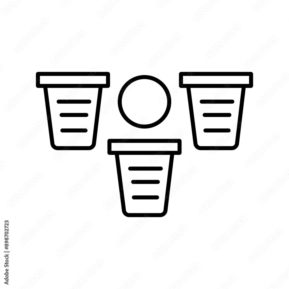 beer pong icon vector. Linear style sign for mobile concept and web design