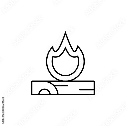 Fire sign. Fire flame icon isolated on white background. Vector illustration
