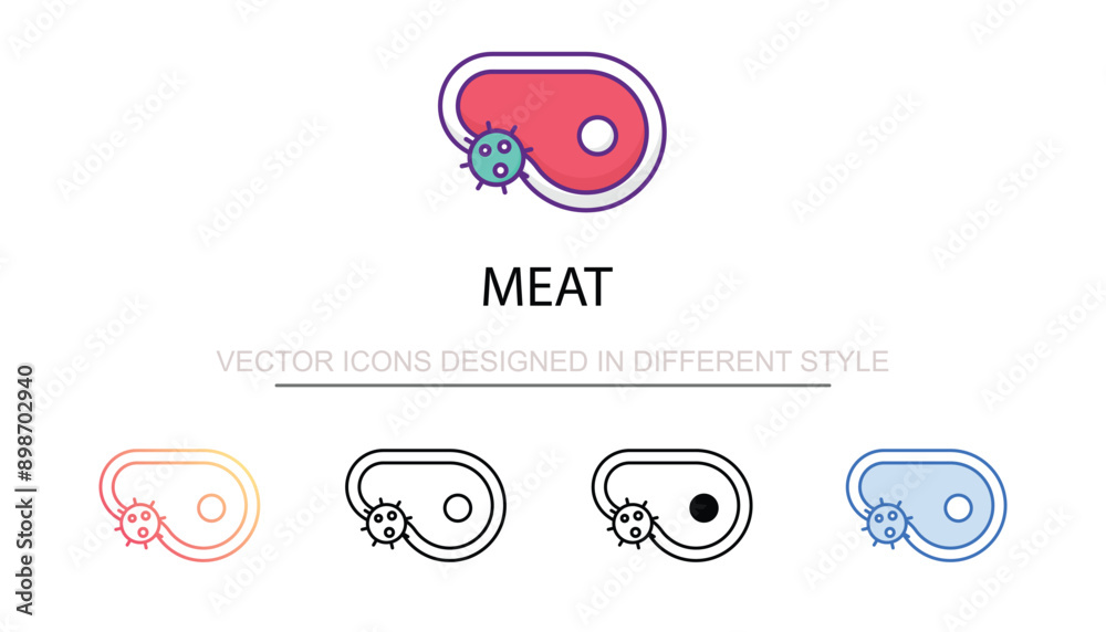 Meat icon design with white background stock illustration Meat icon design with white background stock illustration