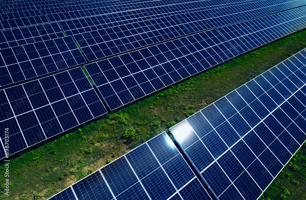 Solar panels park generating green energy electric.Green energy reduce carbon emissions and makes earth cleaner and more ecological.
Solar panels park generating green energy electric.Green energy reduce carbon emissions and makes earth cleaner and more ecological.