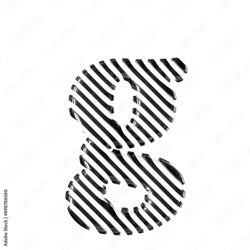 White symbol with black diagonal ultra thin straps. letter g White symbol with black diagonal ultra thin straps. letter g