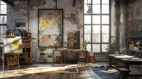 Artist's Loft with City View