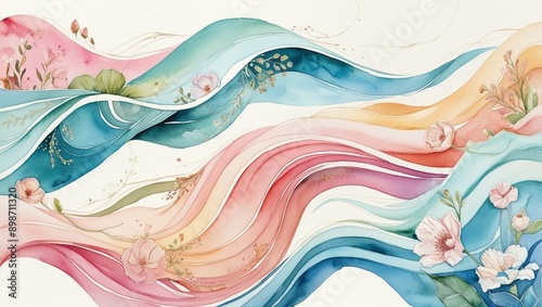 Whimsical Watercolors background.