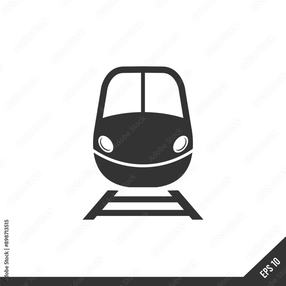 Train icon symbol vector on white background Train icon symbol vector on white background
