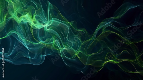 wavy light line dark blue and green wallpaper