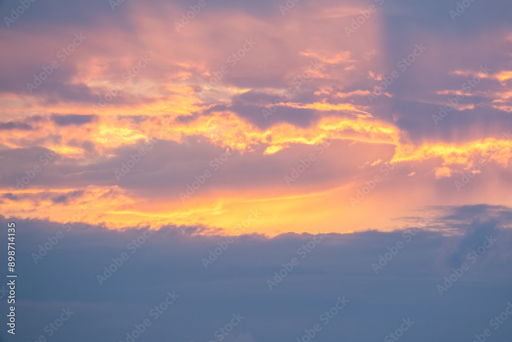 sunset sky with clouds