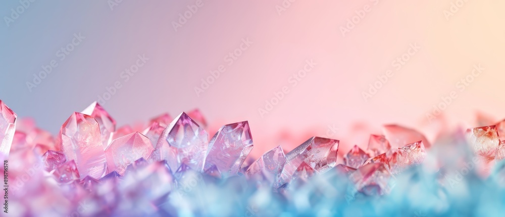 A group of diamonds, half pink, half blue, rests atop a blue-pink surface against a backdrop of pink and blue A group of diamonds, half pink, half blue, rests atop a blue-pink surface against a backdrop of pink and blue