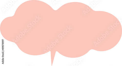 Speech bubbles in a soft pastel hue.