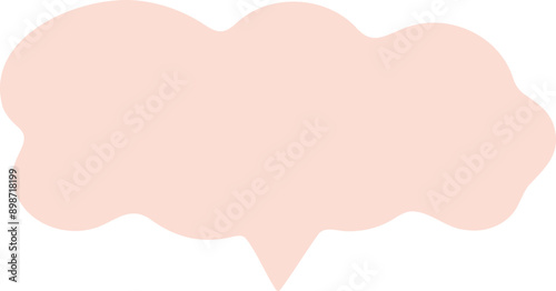 Speech bubbles in a soft pastel hue.