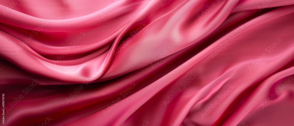Fototapeta premium A close-up view of soft pink satin fabric with an inviting texture
