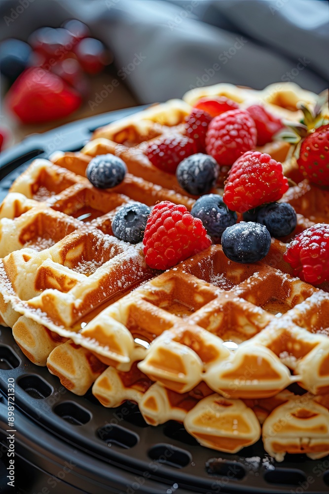 delicious beautiful Belgian waffles. Selective focus. delicious beautiful Belgian waffles. Selective focus.