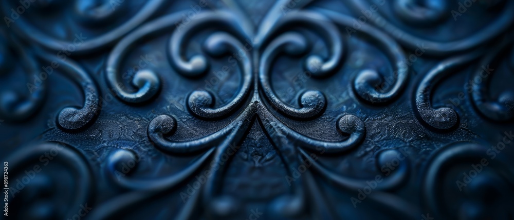 A close-up of a metal surface with decorative designs, one on the exterior and another on the interior side A close-up of a metal surface with decorative designs, one on the exterior and another on the interior side