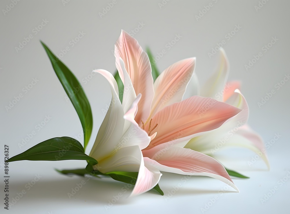 Fototapeta premium A beautiful lily flower in full bloom
