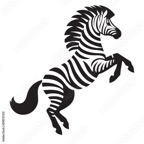  zebra Silhouette vector white back ground