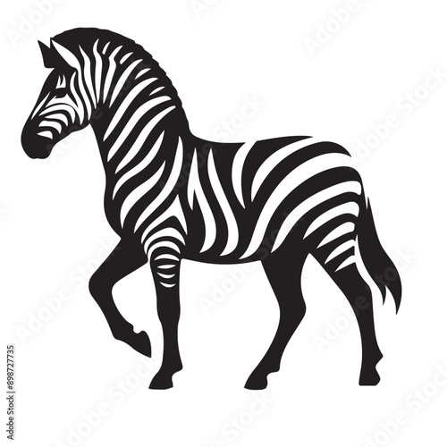  zebra Silhouette vector white back ground