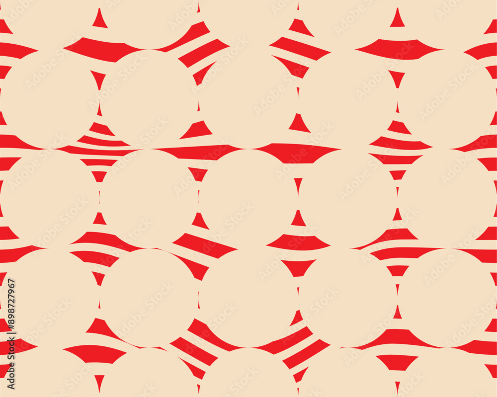Fototapeta premium Diamond seamless abstract pattern. Red diamonds on white background.