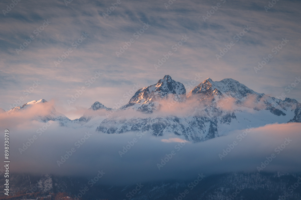 Winter views of the Tatra peaks seen from the Slovak side. The Tatra National Park in its winter attire makes an incredible impression. Winter views of the Tatra peaks seen from the Slovak side. The Tatra National Park in its winter attire makes an incredible impression.