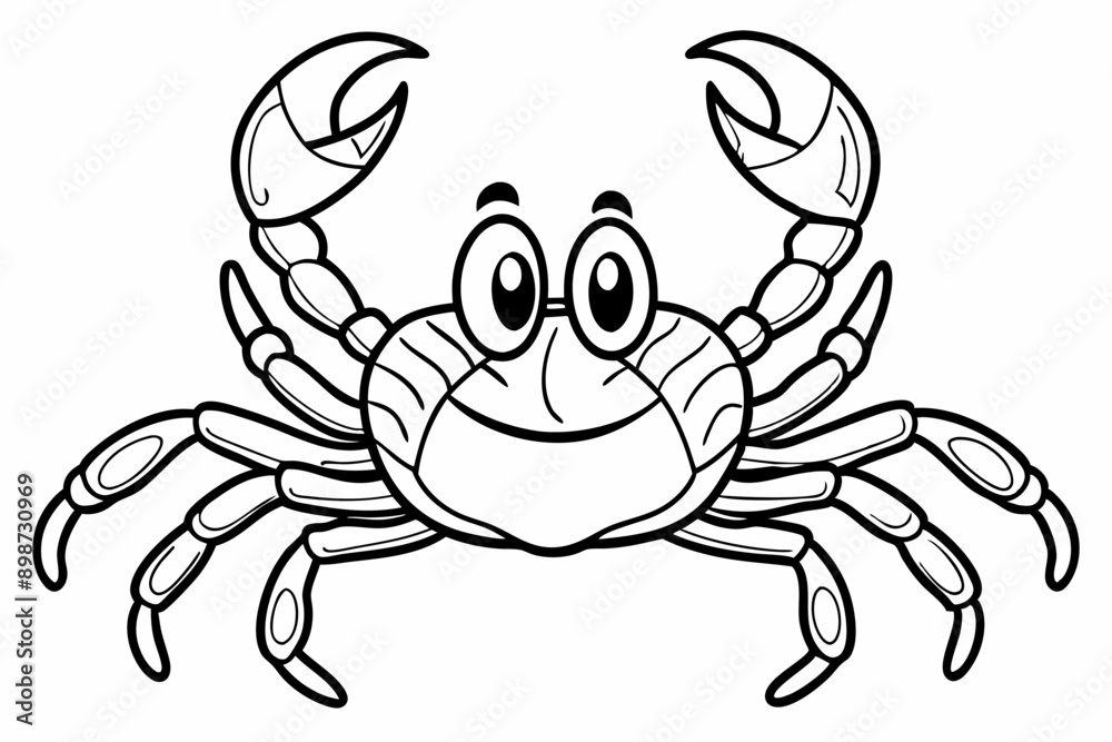 Funny Crab Vector Illustration with White Background Cartoons, Clipart, Line Art Design, Funny crab vector illustration, perfect for cartoons, clipart, and line art designs with a white background. Funny Crab Vector Illustration with White Background Cartoons, Clipart, Line Art Design, Funny crab vector illustration, perfect for cartoons, clipart, and line art designs with a white background.