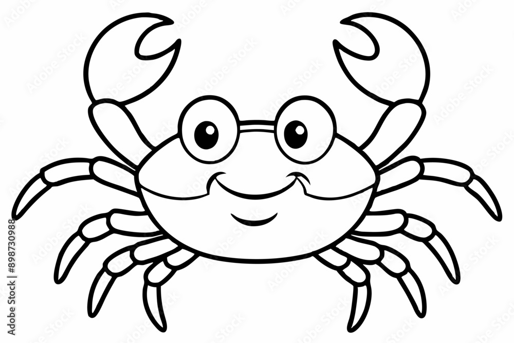 Funny Crab Vector Illustration with White Background Cartoons, Clipart, Line Art Design, Funny crab vector illustration, perfect for cartoons, clipart, and line art designs with a white background. Funny Crab Vector Illustration with White Background Cartoons, Clipart, Line Art Design, Funny crab vector illustration, perfect for cartoons, clipart, and line art designs with a white background.