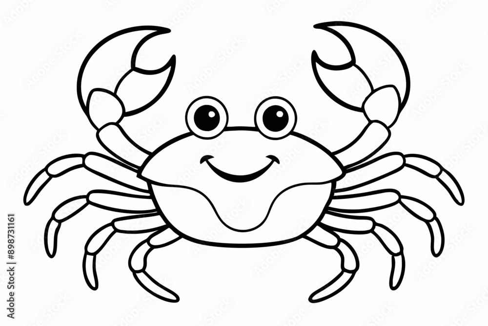 Funny Crab Vector Illustration with White Background Cartoons, Clipart, Line Art Design, Funny crab vector illustration, perfect for cartoons, clipart, and line art designs with a white background. Funny Crab Vector Illustration with White Background Cartoons, Clipart, Line Art Design, Funny crab vector illustration, perfect for cartoons, clipart, and line art designs with a white background.