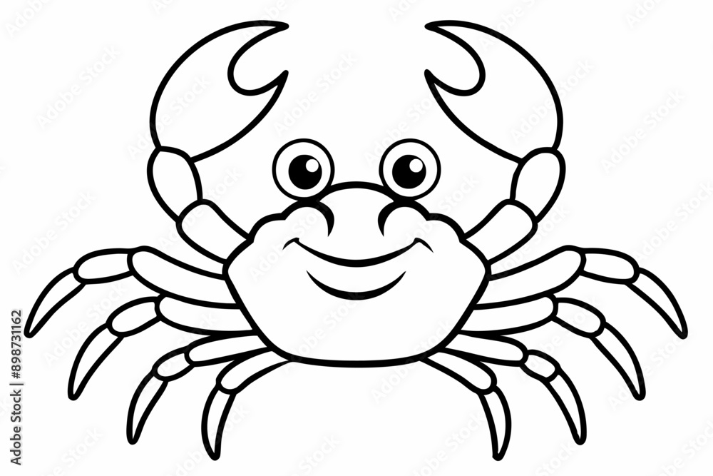 Funny Crab Vector Illustration with White Background Cartoons, Clipart, Line Art Design, Funny crab vector illustration, perfect for cartoons, clipart, and line art designs with a white background. Funny Crab Vector Illustration with White Background Cartoons, Clipart, Line Art Design, Funny crab vector illustration, perfect for cartoons, clipart, and line art designs with a white background.