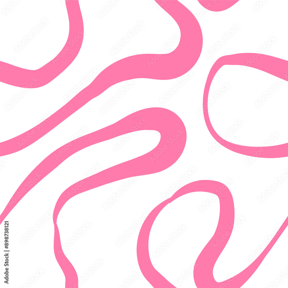 Seamless abstract pattern with squiggles and scribbles. Weaved curved lines. Chaotic ink scribbles decorative texture. Messy doodles, wavy and curly lines.